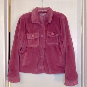 Pink soft Teddy bear coat NEW Size large